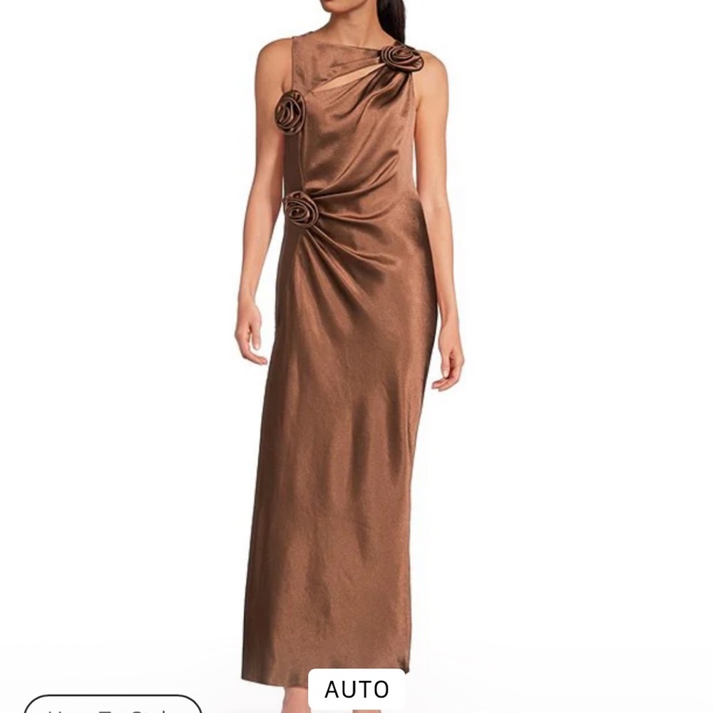 Gianni Bini Brown Ruched Gown